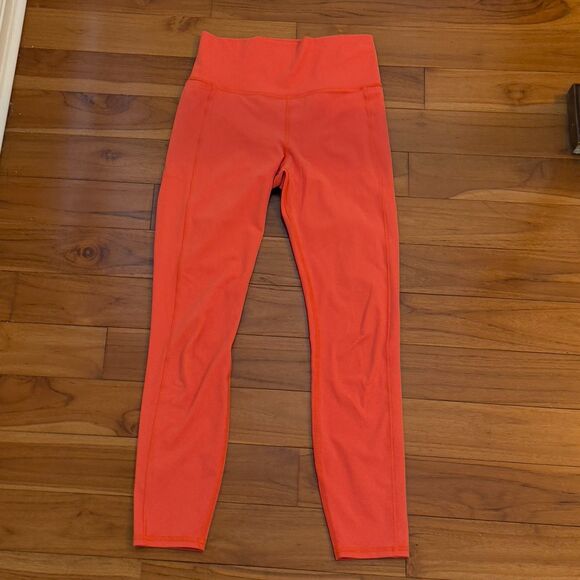 Women Vuori Studio Pocket Leggings High Rise in Grapefruit Orange Size Small - Picture 2 of 8